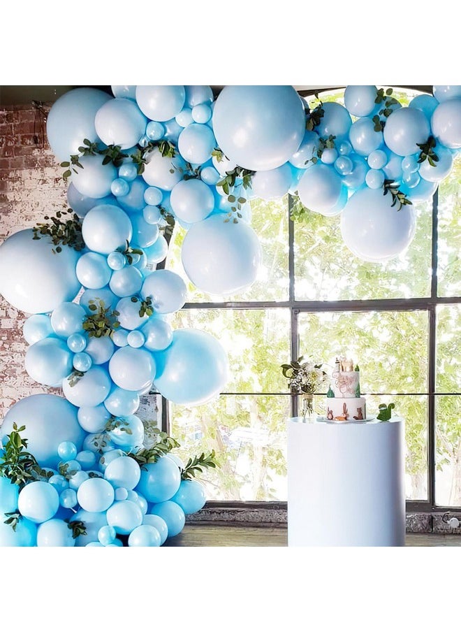 PartyWoo PartyWoo Light Blue Balloons, 140 pcs Matte Blue Balloons Different Sizes Pack of 18 Inch 12 Inch 10 Inch 5 Inch Blue Balloons for Balloon Garland Balloon Arch as Birthday Party Decorations, Blue-Y4  - Image 5