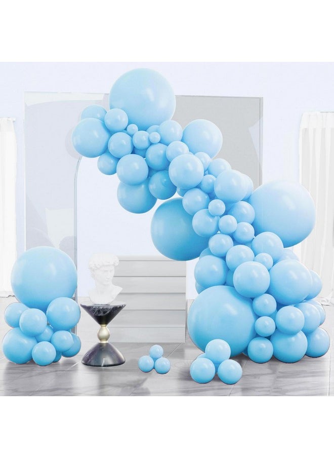 PartyWoo PartyWoo Light Blue Balloons, 140 pcs Matte Blue Balloons Different Sizes Pack of 18 Inch 12 Inch 10 Inch 5 Inch Blue Balloons for Balloon Garland Balloon Arch as Birthday Party Decorations, Blue-Y4  - Image 1