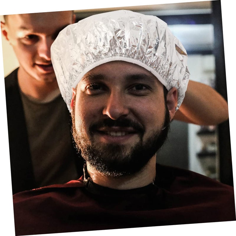 Hair Heat Cap Aluminum Foil Hair Heat Cap for Deep Conditioning Elastic Fit - Image 2