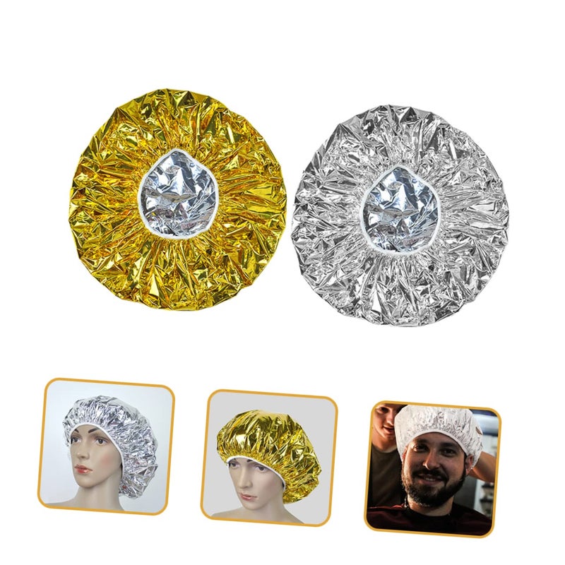 Hair Heat Cap Aluminum Foil Hair Heat Cap for Deep Conditioning Elastic Fit - Image 5