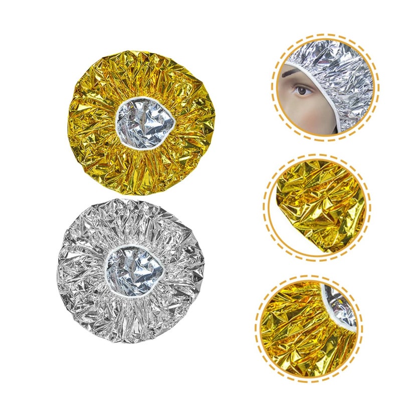 Hair Heat Cap Aluminum Foil Hair Heat Cap for Deep Conditioning Elastic Fit - Image 3