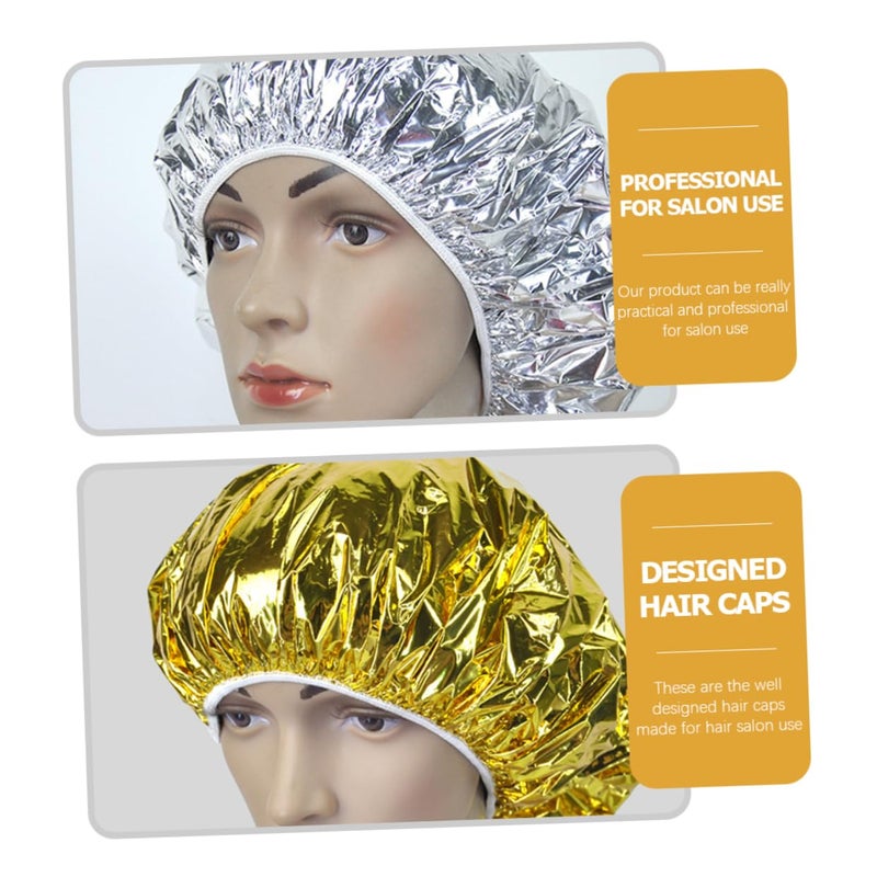 Hair Heat Cap Aluminum Foil Hair Heat Cap for Deep Conditioning Elastic Fit - Image 4