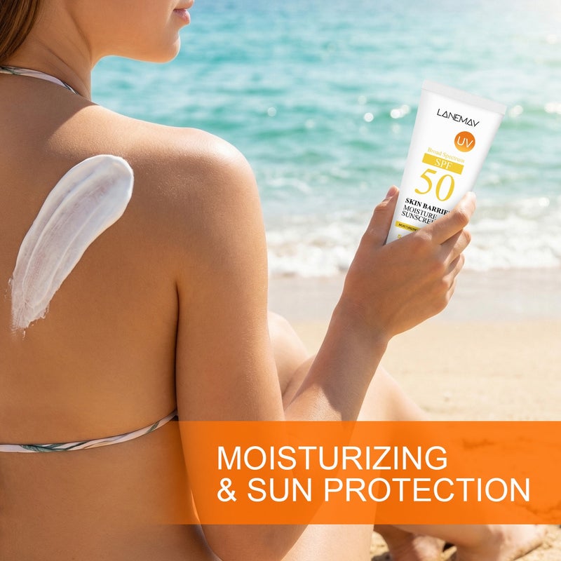 LANEMAY Skin Barrier Moisturizing Protective Cream 60g SPF50 Full Spectrum Nourishment - Image 4