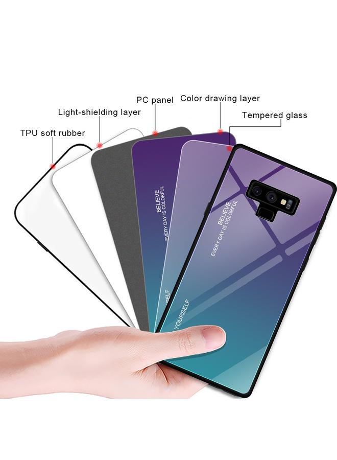 زبون جراب زجاجي متدرج الألوان لهاتف Galaxy Note 9 - Image 4