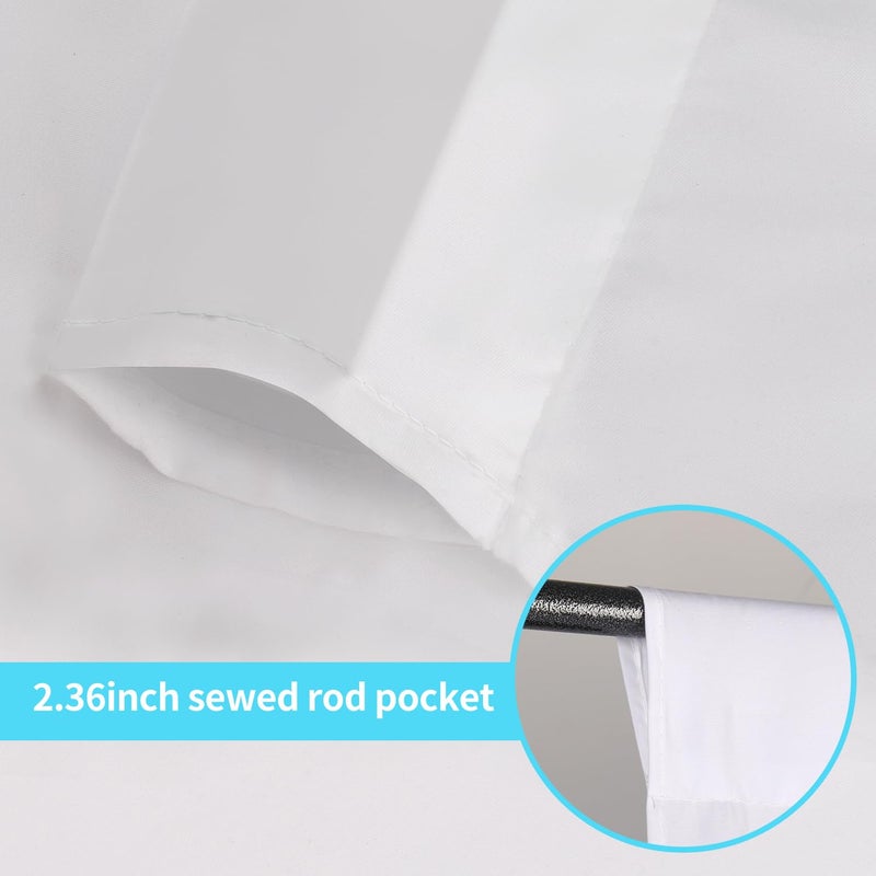 Linhedai 10 x 20 ft White Backdrop Background White Screen for Photography Video Recording Picture Shooting high Density Polyester Fabric Pure Recording Parties Curtain - Image 4
