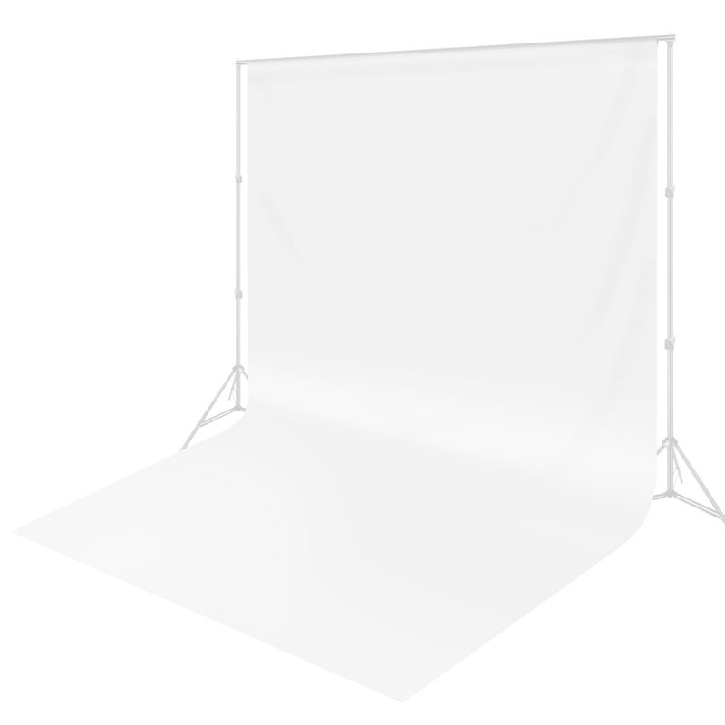 Linhedai 10 x 20 ft White Backdrop Background White Screen for Photography Video Recording Picture Shooting high Density Polyester Fabric Pure Recording Parties Curtain - Image 1