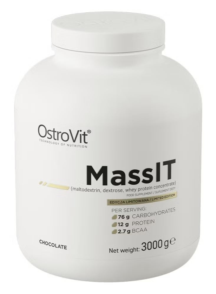 OstroVit Mass IT MassGainer Chocolate Flavour 3000 Gram - Image 2