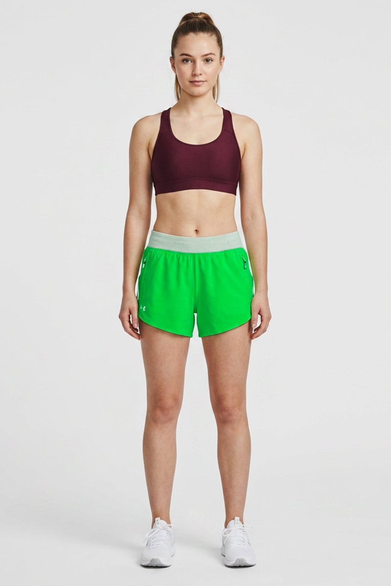 UNDER ARMOUR Women Loose Fit Training Shorts, Green - Image 2