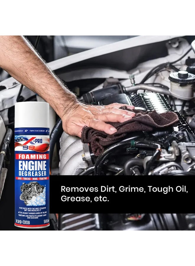 X Pro 99 X-PRO 99 Foaming Engine Degreaser X99-ED08 500ml Engine Cleaner Foam for Cars Trucks Vans Tractors Motorcycles Removes Oil Grease Dirt Grime Engine Bay Cleaner Fast Acting Automotive Maintenance Spray ERPC38223 - Image 5