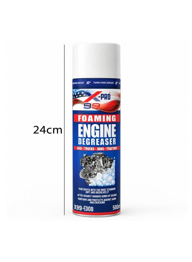 X Pro 99 X-PRO 99 Foaming Engine Degreaser X99-ED08 500ml Engine Cleaner Foam for Cars Trucks Vans Tractors Motorcycles Removes Oil Grease Dirt Grime Engine Bay Cleaner Fast Acting Automotive Maintenance Spray ERPC38223 - Image 2