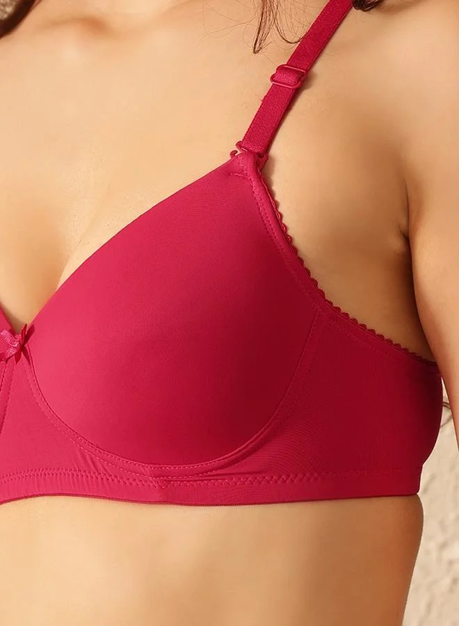 Clovia  Pink Padded T-Shirt Bra for Women | Best Price UAE