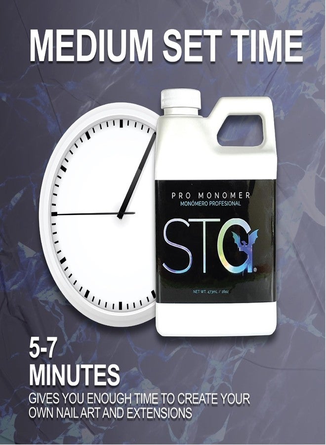 STG Nail Acrylic Systems EMA Monomer - MMA-Free, Primerless, Non-Yellowing Nail Liquid, Purple,8oz - Image 4