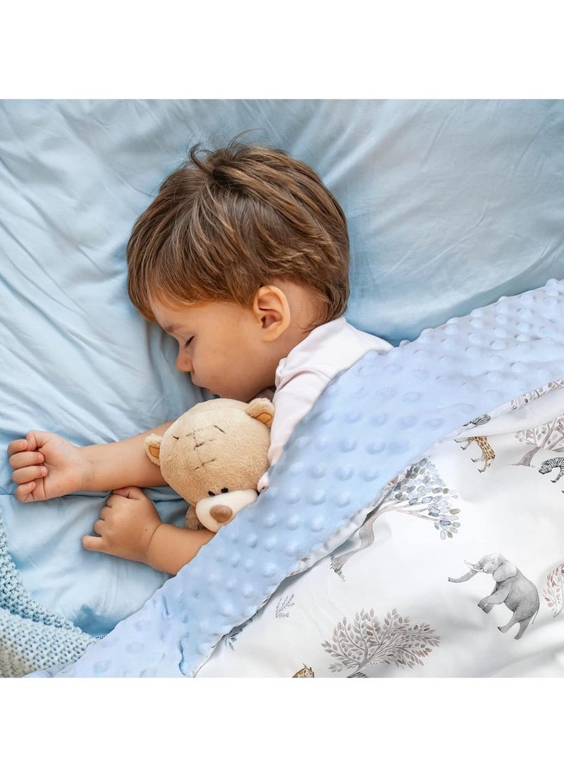 Hicomony 75x100cm Kids Baby Blanket Newborn Gifts, Soft Plush Blankets with Dotted Backing, Fleece Fabric Essentials for Unisex, Toddlers, Boys Girls  (Giraffe, Elephant, Zebra) - Image 4