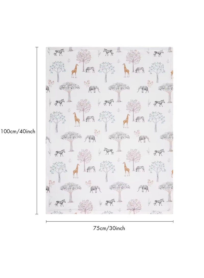 Hicomony 75x100cm Kids Baby Blanket Newborn Gifts, Soft Plush Blankets with Dotted Backing, Fleece Fabric Essentials for Unisex, Toddlers, Boys Girls  (Giraffe, Elephant, Zebra) - Image 2