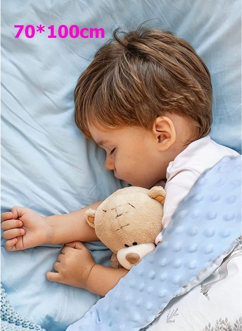 Hicomony 75x100cm Kids Baby Blanket Newborn Gifts, Soft Plush Blankets with Dotted Backing, Fleece Fabric Essentials for Unisex, Toddlers, Boys Girls  (Giraffe, Elephant, Zebra) - Image 1