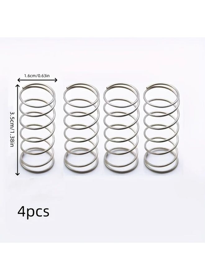 4pcs Medium Toilet Button Reset Spring Stainless Steel Water Tank Replacement - Image 1