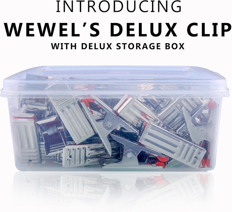 WEWEL ®Premium Cloth Clips for Drying Clothes - Multipurpose Clothes Pins for Indoor and Outdoor Use - Strong and Durable Clips for Clothes Drying(DELUX CLIP)(with DELUX STORAGE BOX)(24)(MINI) - Image 3