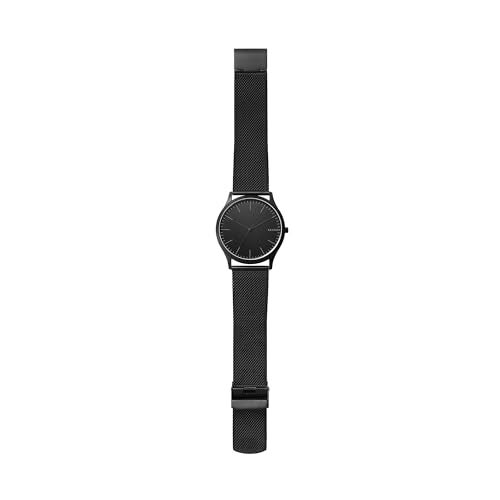 Skagen Men's Jorn Three-Hand Black Stainless Steel Mesh Band Watch (Model: SKW6422) - Image 3