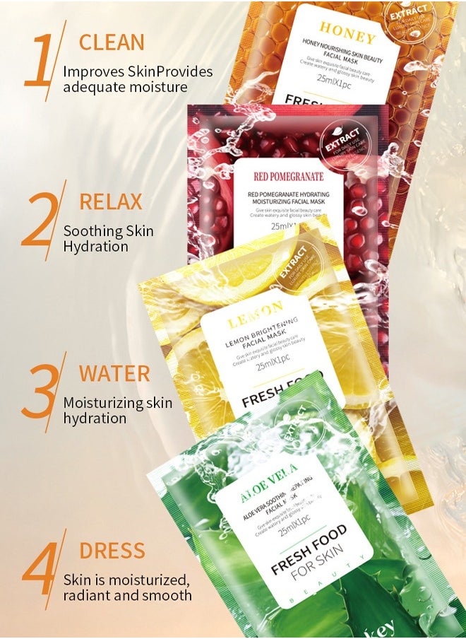 Facial Mask Honey Mask Hydrating and Moisturizing Collagen Face Anti-aging Hydrating Face Mask Clarifying Nourishing Firming Beauty Facial