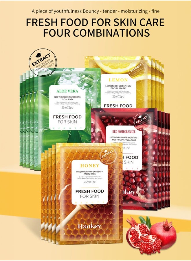 Facial Mask Honey Mask Hydrating and Moisturizing Collagen Face Anti-aging Hydrating Face Mask Clarifying Nourishing Firming Beauty Facial