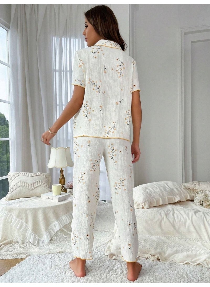 Floral Printed Pocket Detailed Buttoned Daily Pajama Set - pzsku/ZCB7E48F2574ADCF17FF7Z/45/_/1740652361/25b05c48-c968-4d03-943e-becd03858280