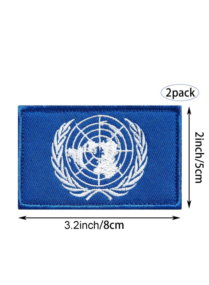 Generic Pack of 2pcs Embroidered Flag Patches - Perfect for Jackets - Backpackers - Travelers - Uniforms - Jeans and Hats - Tactical Embroidered Patches  - Image 2