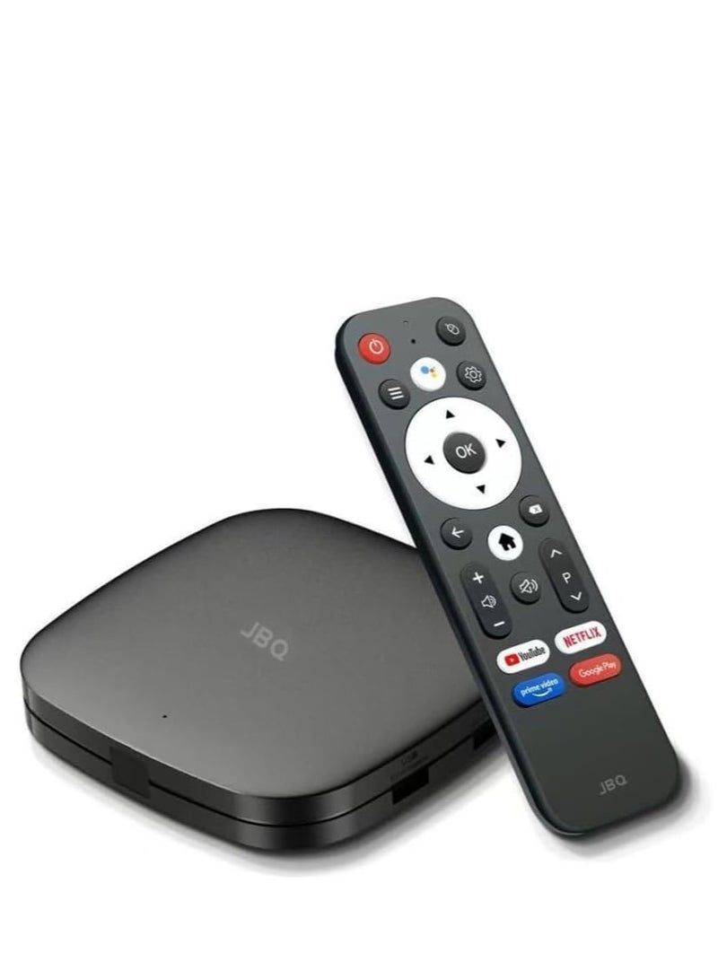 JBQ Android TV Box 4K 60FPS High Performance, Dual-Band WiFi 2.4G/5G, 2GB RAM, Streaming Media Player with Smart Features & App Support - Image 1