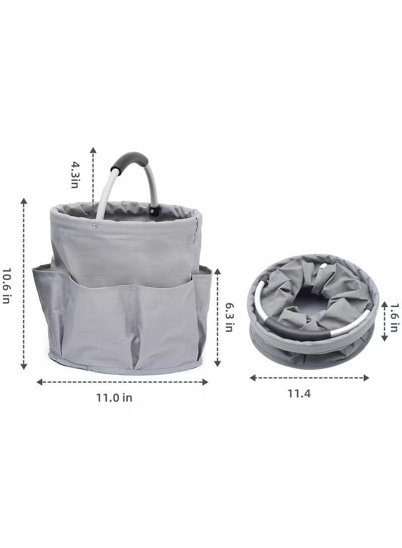 Arabest Gardening Storage Tote, Garden Tool Bag, Multifunctional Storage Bag for Outdoor Picnic Organizer | Car Cleaning Storage | Garden Tool Kit Holder (Grey)  - Image 3