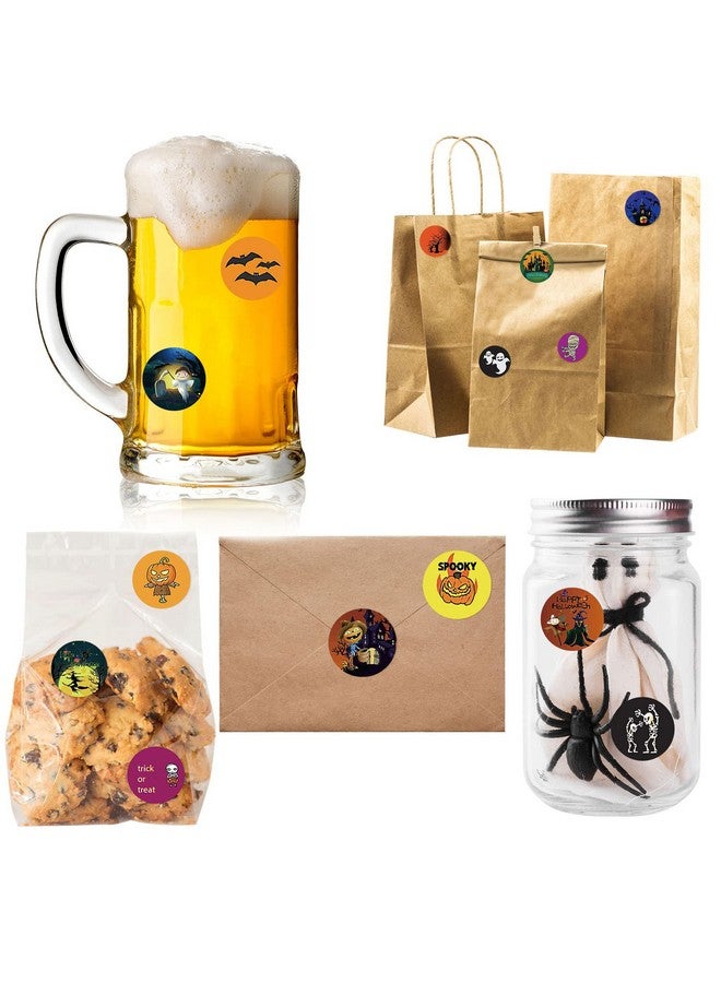 PARTYWIND 1000 Pcs Halloween Stickers For Kids 2 Rolls Halloween Pumpkin Ghost Stickers Bulk Self Adhesive Stickers For Happy Halloween Party Favors Decorations - Image 4