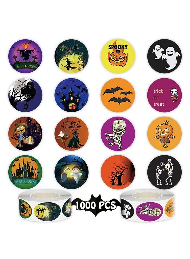 PARTYWIND 1000 Pcs Halloween Stickers For Kids 2 Rolls Halloween Pumpkin Ghost Stickers Bulk Self Adhesive Stickers For Happy Halloween Party Favors Decorations - Image 2