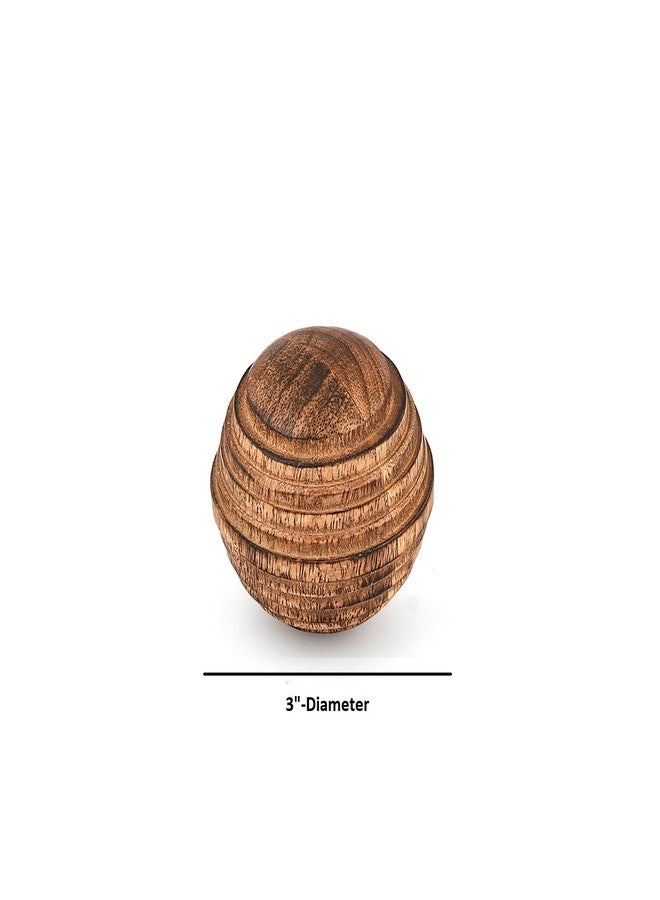 Kimona Decorative Ball Mango Wood Round Balls Set of 3 for Centerpiece or Individual Use (Set of 3), (3" x 3" x 3") - Image 5