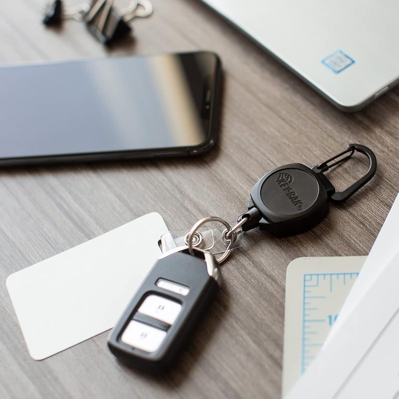 كي باك 0KB1-0A24 Sidekick بكرة شارة هوية ومفاتيح، حبل كيفلار بطول 24 بوصة، غلاف بولي كربونات متين، حلقة تسلق من سبائك الزنك المعدنية (0KB1-0A24)، أسود - Image 5