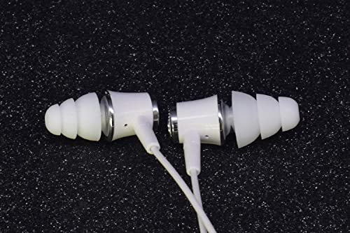 JNSA Triple Flange Ear Tips Eartips Earpads Ear Buds Tips Compatible with Inside Diameter 4mm-5mm Earbuds in-Ear Headphones,S/M/L,6 Pairs, White 3F6P3W - Image 2