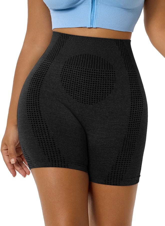 CELILIN Women's High Waist Gym Shorts Butt Lifting & Tummy Control Stretchy Slimming Sports Shorts for Running, Fitness, Yoga, Training - Image 5