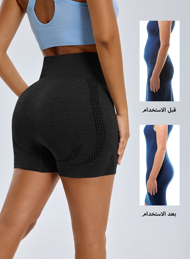CELILIN Women's High Waist Gym Shorts Butt Lifting & Tummy Control Stretchy Slimming Sports Shorts for Running, Fitness, Yoga, Training - Image 4