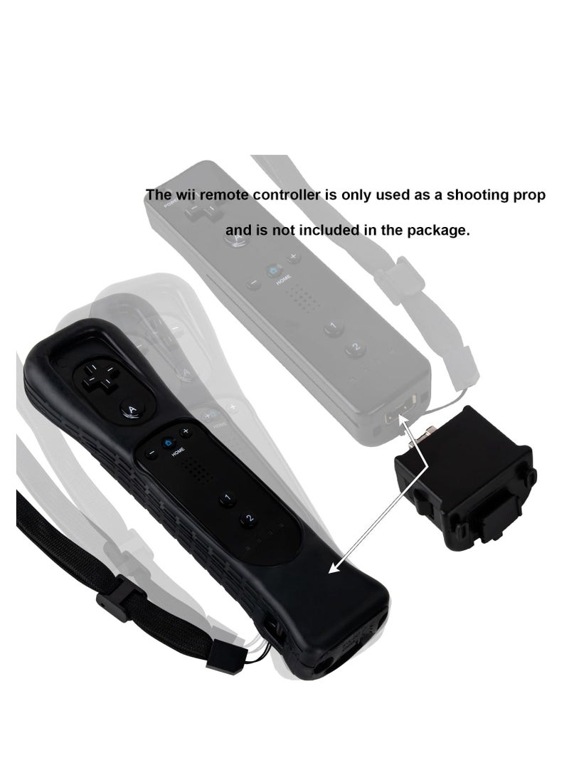 Generic - 2 Pack Wii Motion Plus Adapter with Silicon Case External Remote Motion Plus Sensor Controller Wii U Motion Plus for wii Remote Controller(Black) - Image 1