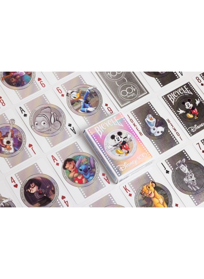 Bicycle - BIcycle Disney Limited Edition 100 Year Anniversary Playing Cards - Holographic Foil - Features 20+ Iconic Disney Characters - Image 1