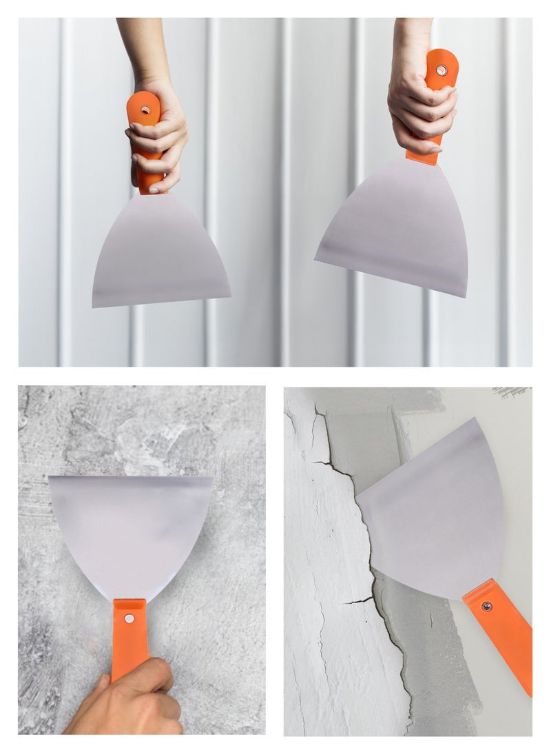 LAWAZIM Stainless Steel Scraper with Plastic Handle – Flexible Blade, Comfortable Grip – For Wall Repair, Scraping, and Filling Tasks - Image 5