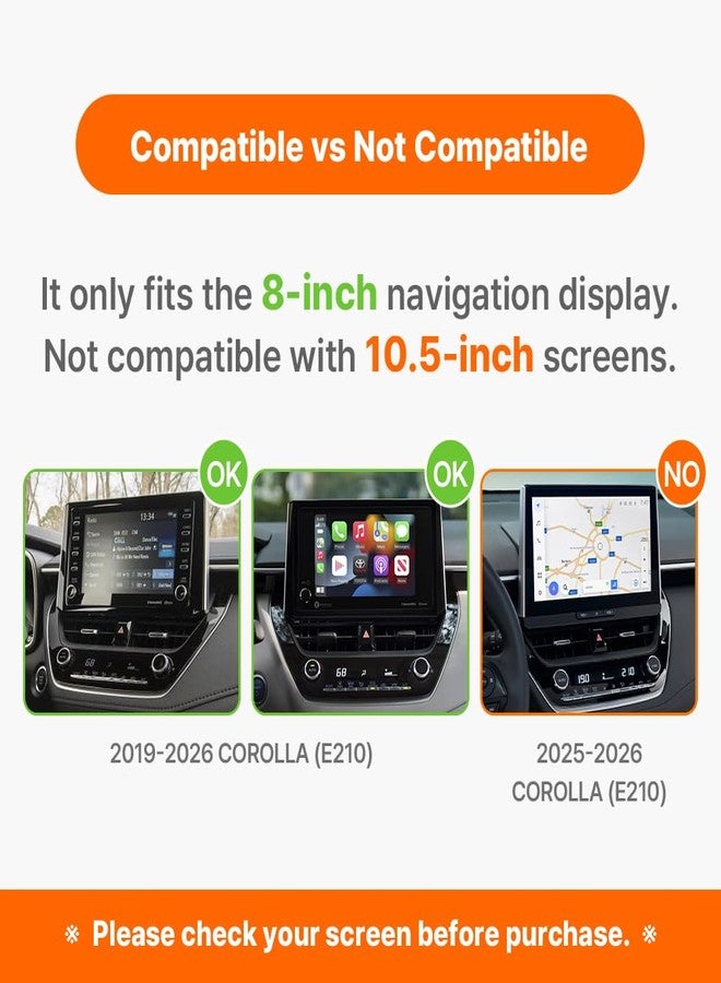FICS Car Phone Holder for Toyota Corolla 8-inch Screen 2019, 2020, 2021, 2022, 2023, 2024, 2025, 2026 Model-Year (E210) — Custom-Fit Center-Display Mount, No Adhesive - Image 2