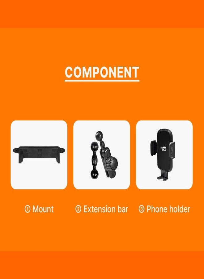 FICS Car Phone Holder for Toyota Corolla 8-inch Screen 2019, 2020, 2021, 2022, 2023, 2024, 2025, 2026 Model-Year (E210) — Custom-Fit Center-Display Mount, No Adhesive - Image 5