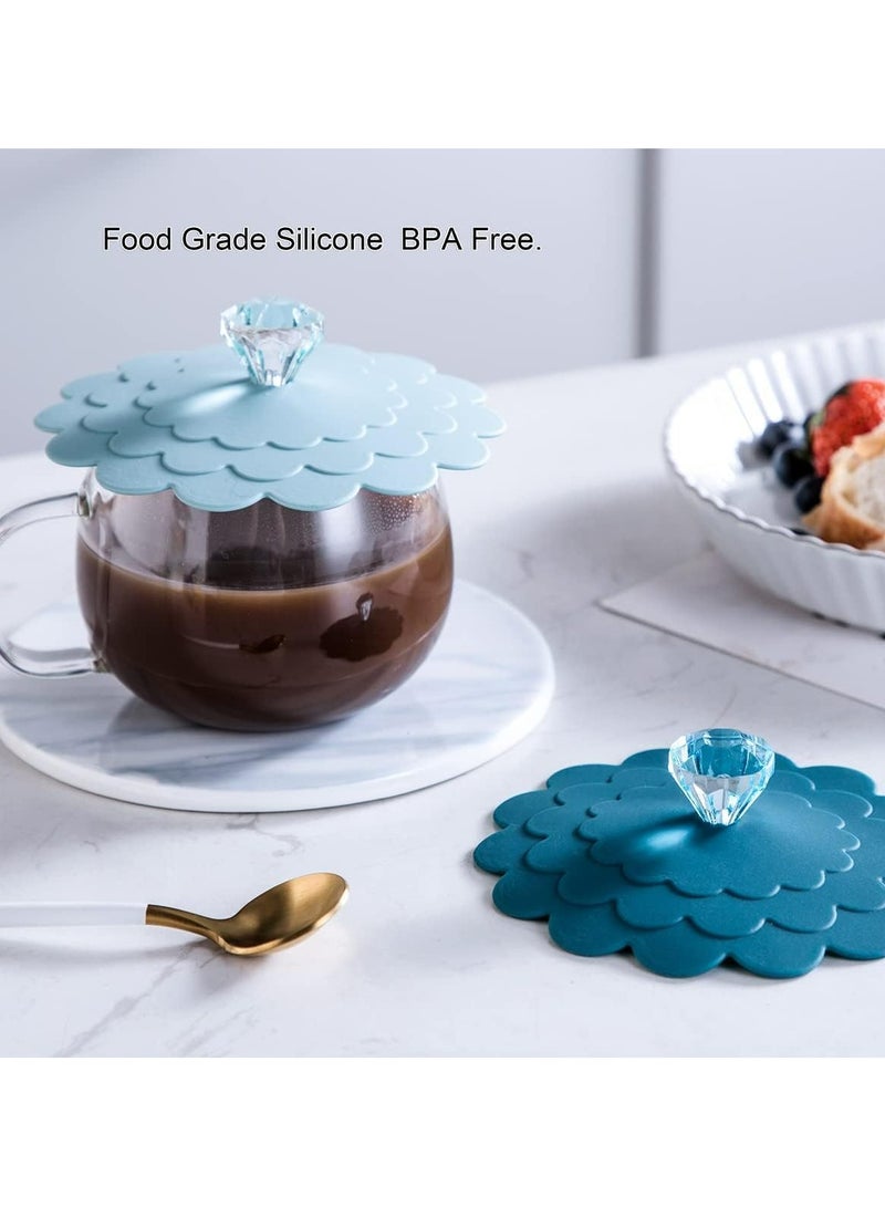 6 Silicone Cup Lids – Extra Large, Reusable Covers for Coffee and Tea  - Image 2
