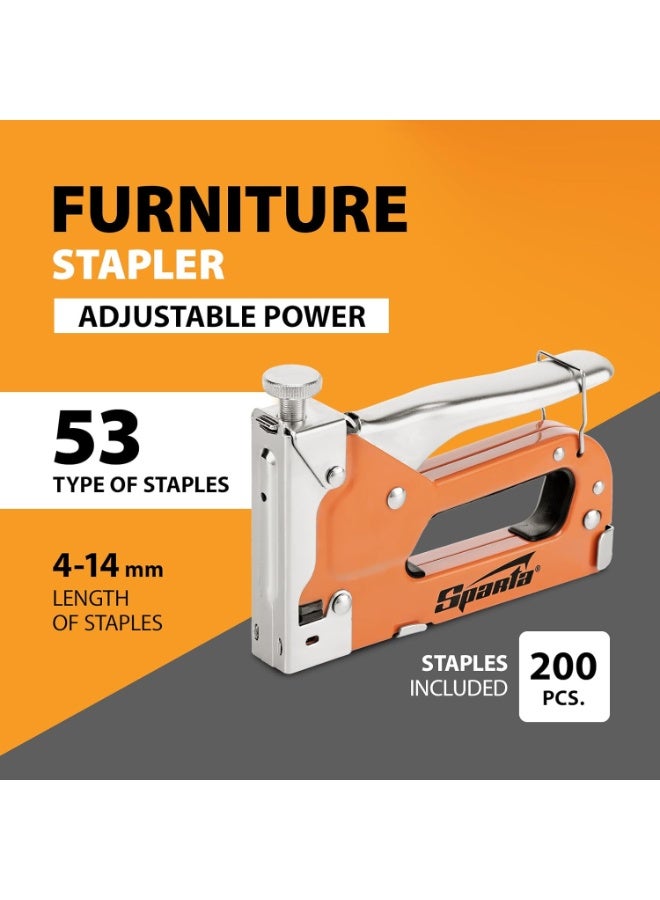 سبارتا مسدس دبابيس مع 200 دبوس (4-8 ملم) - دباسة يدوية شديدة التحمل للخشب والتنجيد ومشاريع تحسين المنزل - Image 3