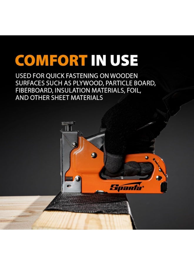 سبارتا مسدس دبابيس مع 200 دبوس (4-8 ملم) - دباسة يدوية شديدة التحمل للخشب والتنجيد ومشاريع تحسين المنزل - Image 5