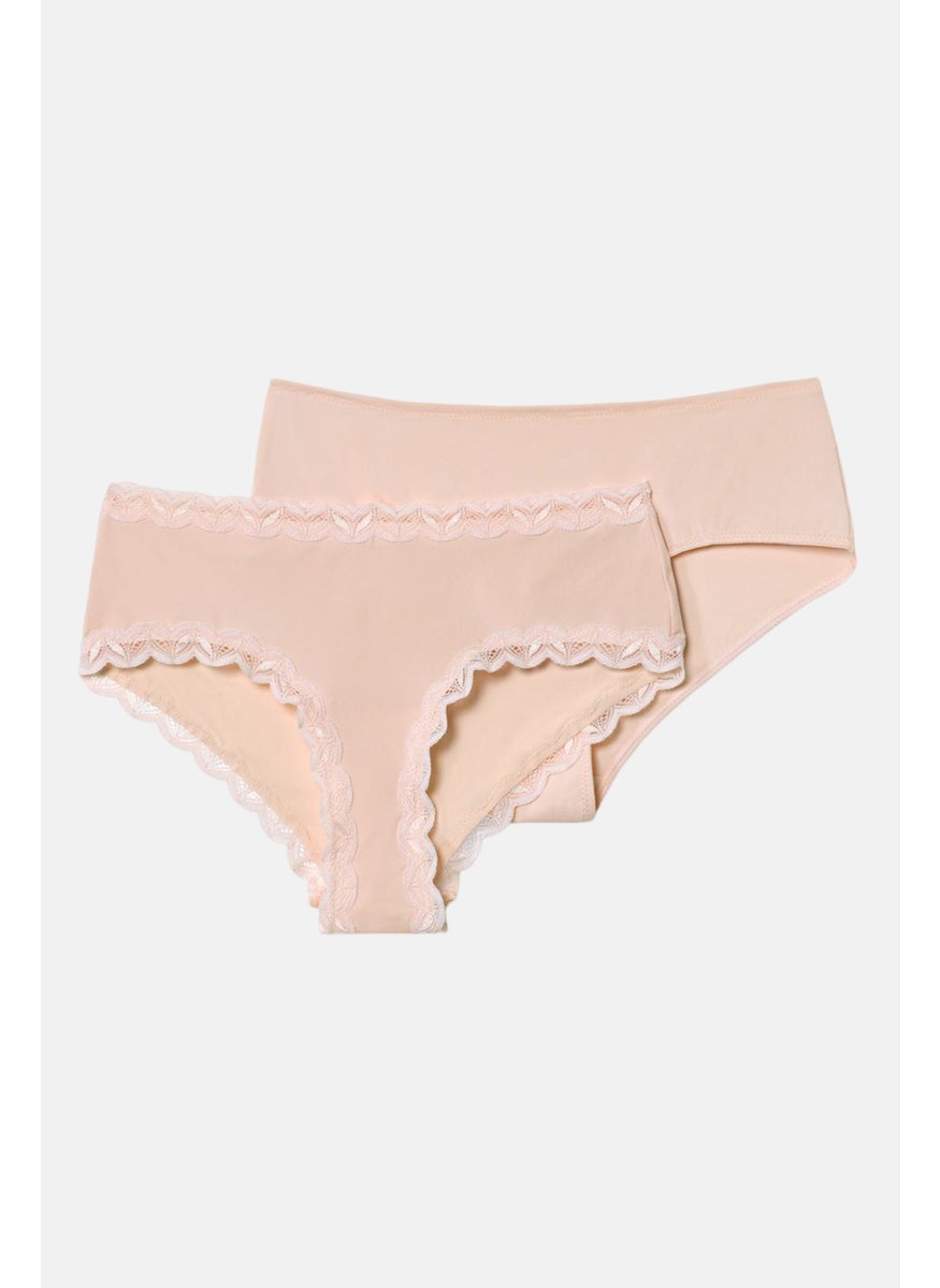 Tchibo Women 2 Pcs Plain Hipster Briefs, Pink  - Image 2