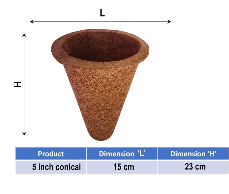 COIR GARDEN - Conical Liner 5" (Pack of 5) - Image 2