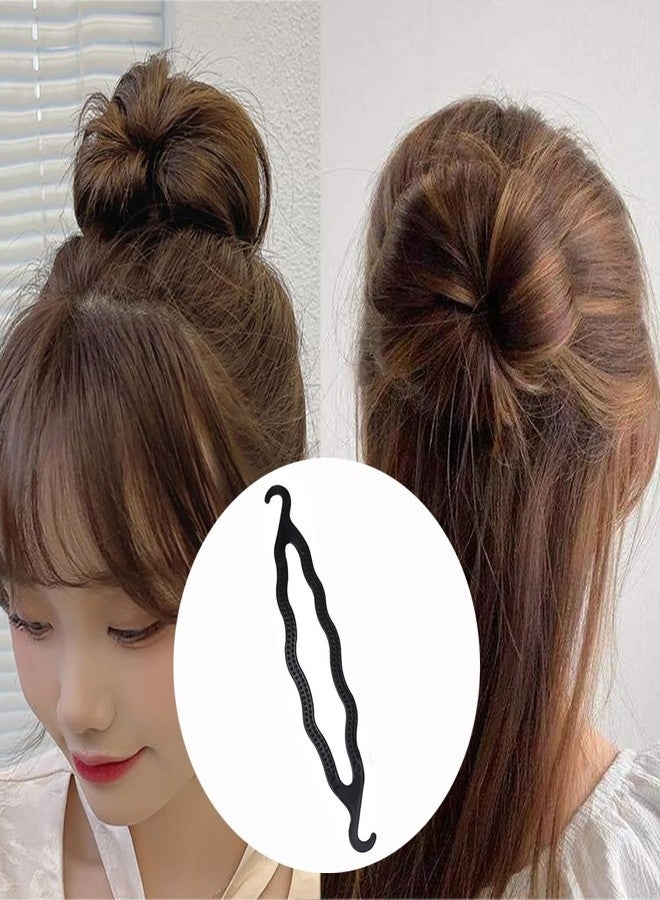 شينج زي 6 قطع من أدوات تشكيل كعكة الشعر المصنوعة من الراتنج الأسود، ذات طرفين وخطافين، قابلة للطي ومضادة للانزلاق، لتشكيل كعكة الشعر على شكل دونات، ولف الشعر، وأدوات تصفيف الشعر المرفوع، وأدوات تضفير الشعر، وحوامل وسادات الشعر للنساء والفتيات - Image 5