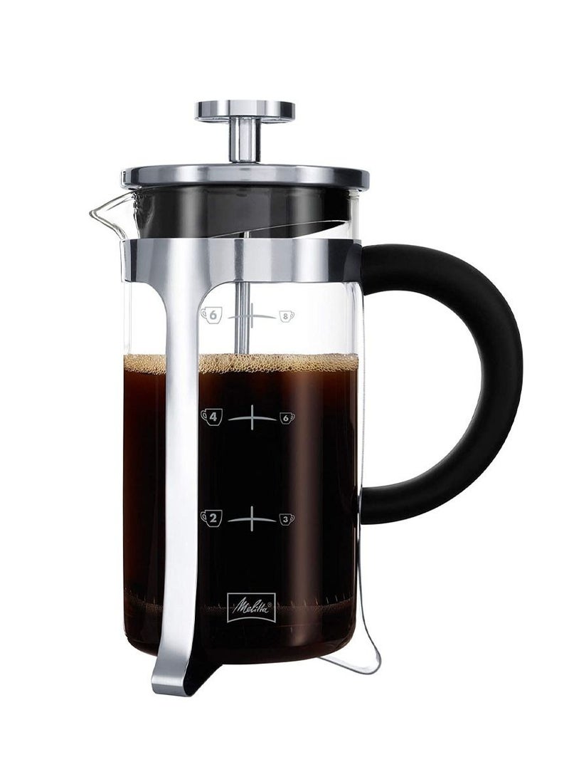 Melitta ماكينة تحضير القهوة الفرنسية الفاخرة، من الفولاذ المقاوم للصدأ، سعة 1 لتر (8 أكواب) - Image 1