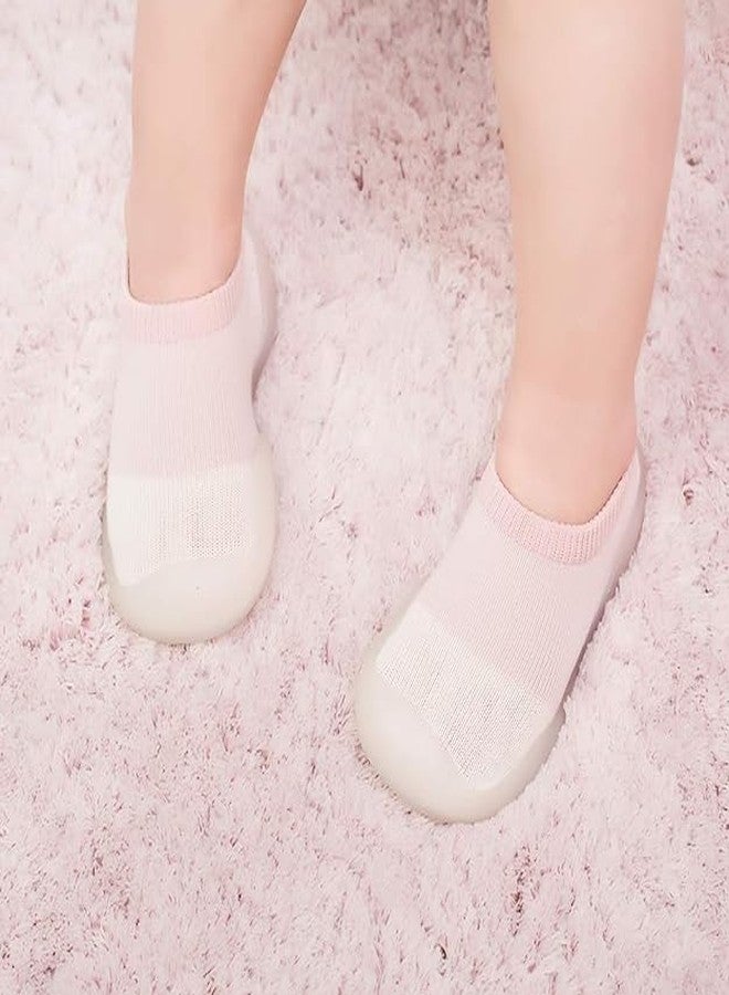 STESHWK Multicolor Plain Cotton and Antislip Silicon Rubber Base Shoes Cum Socks for Kid's, Soft Sole Baby Shoes, Breathable Shoes (Multicolor) - Image 4