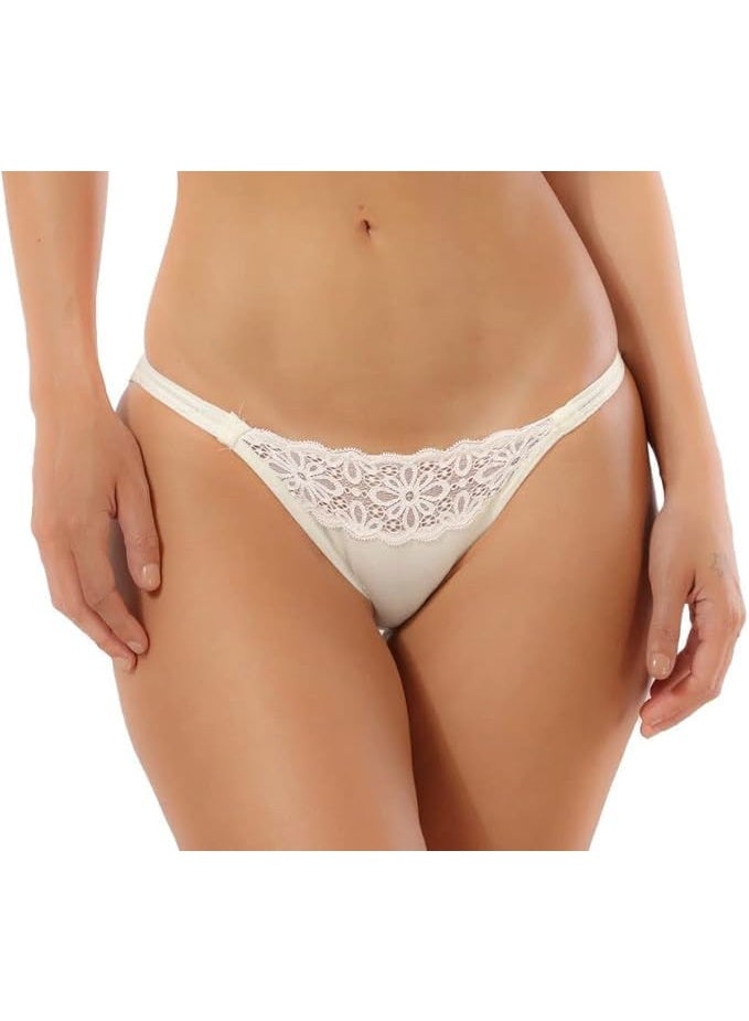 Hanady Women's low-rise panties with lace detail, comfortable and stylish cotton blend, for everyday use - Image 2