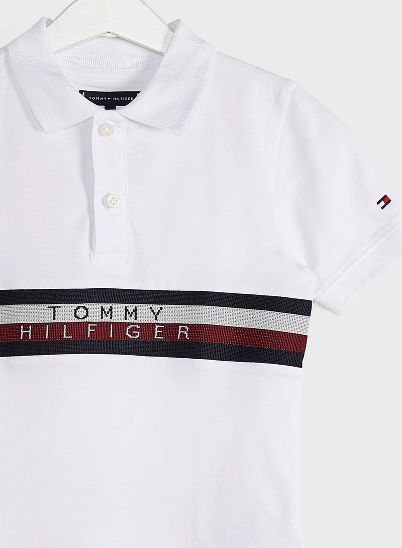 TOMMY HILFIGER Kids Global Striped Polo